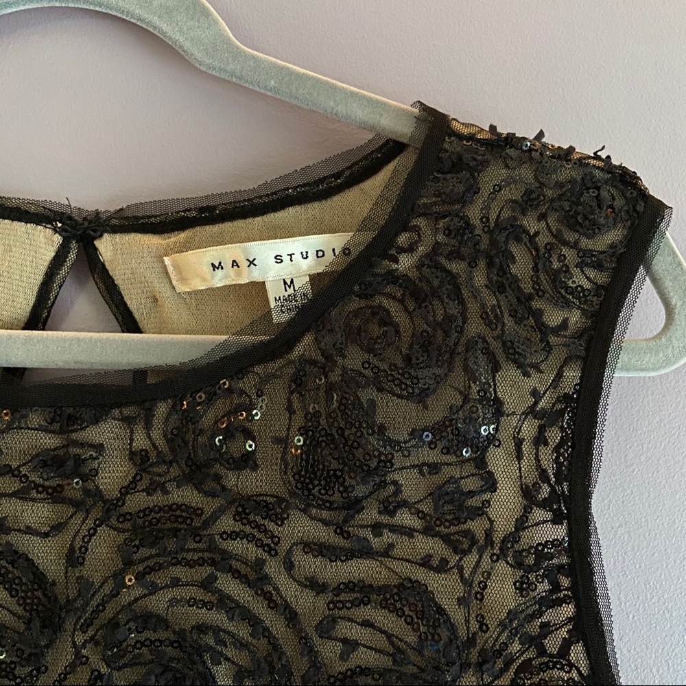 Max Studio Lace/Sequin Tank Top - Picture 2 of 4